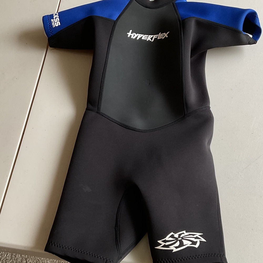 Kids Swim Wetsuit - Black and Blue